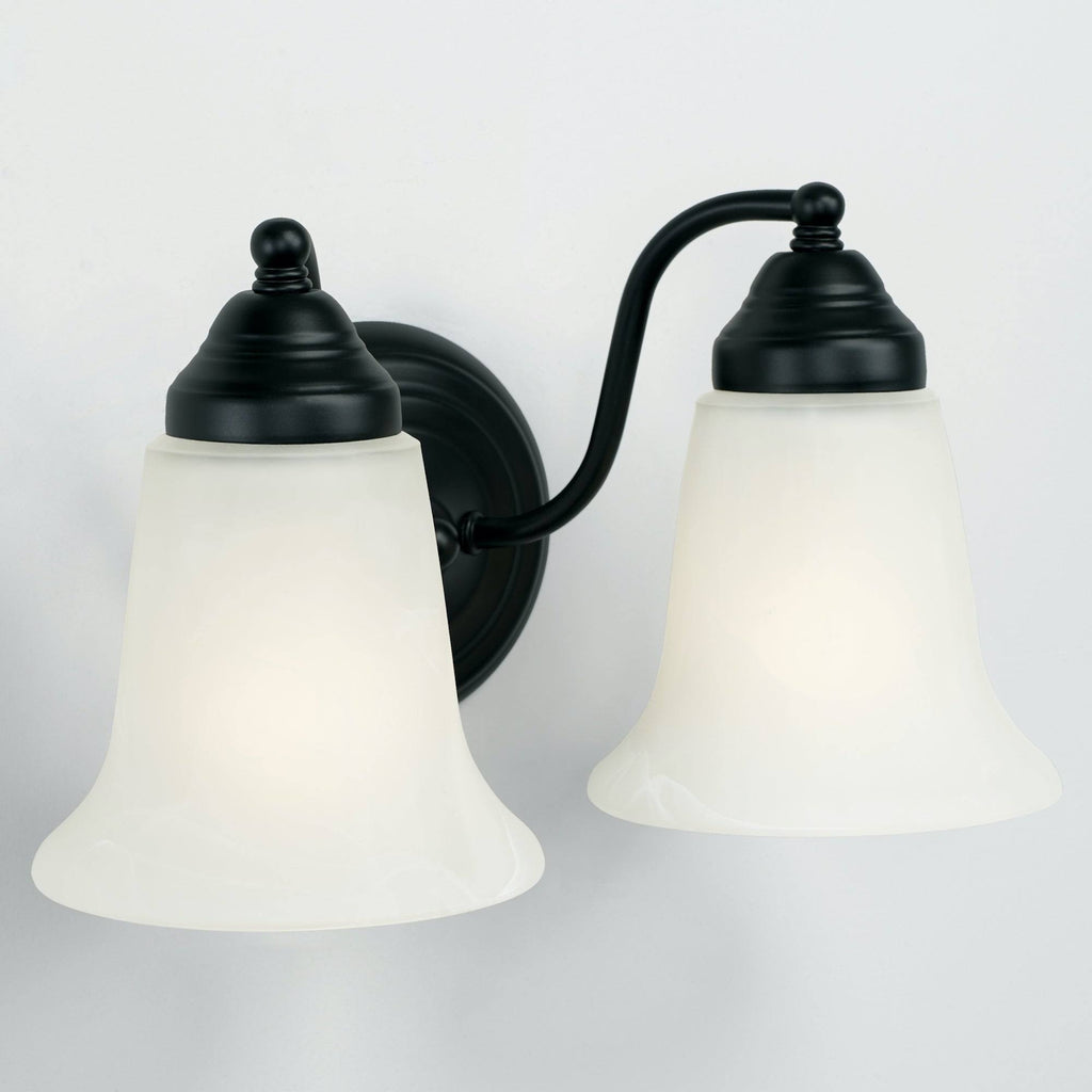 2 Light Vanity Matte Black O448