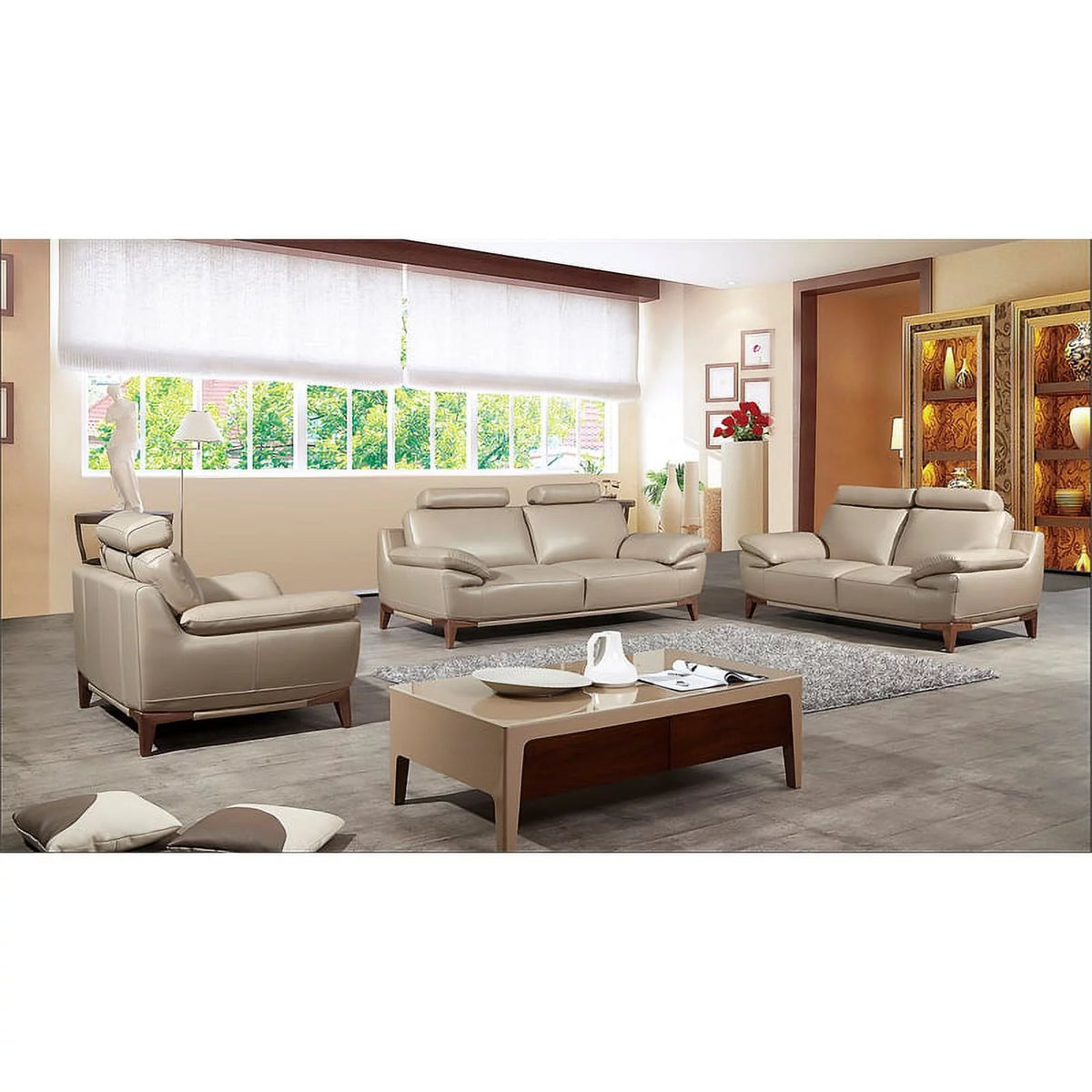 Tan Italian Full Leather Sofa K3012