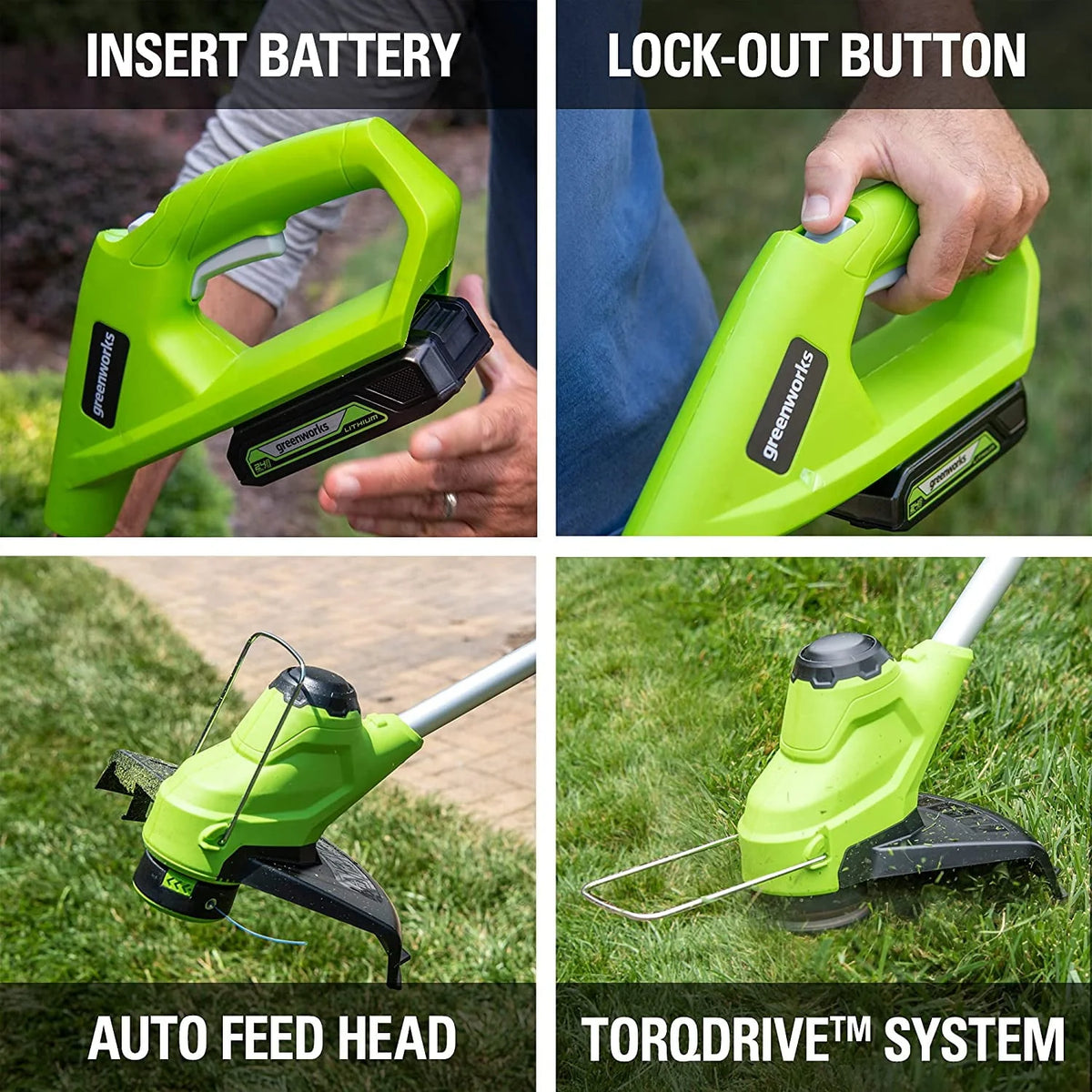 24V 10-inch Cordless String Trimmer V834