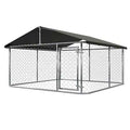 Outdoor Dog Kennel Dog Playpen Heavy Duty with Large Galvanized Chain Link N928064