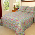King Size 3 Piece Printed Quilt Set D9387