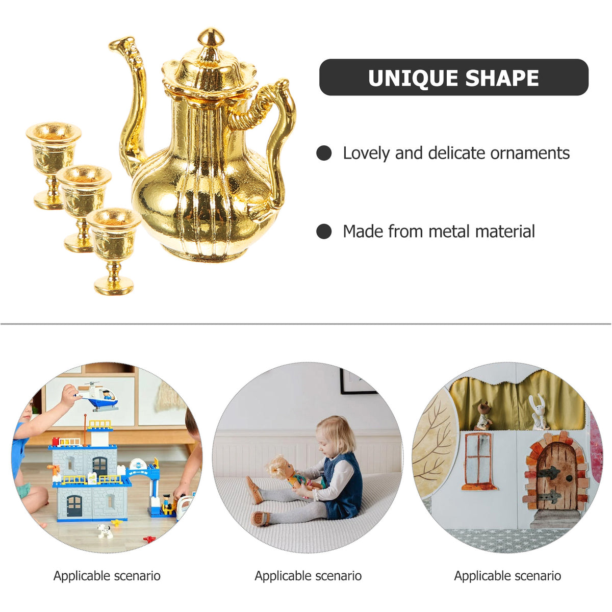 Miniature Metal Flask Kitchen Tea Set Toys D90633