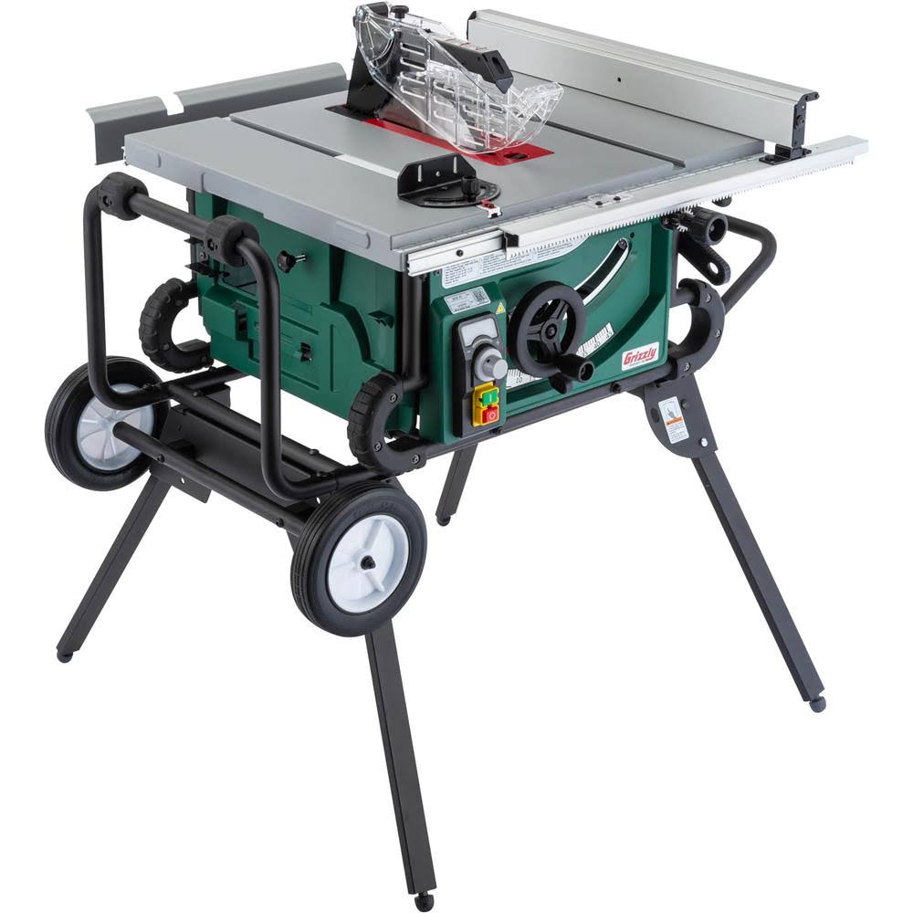 10 in. 2 HP Portable Table Saw with Roller Stand L11586