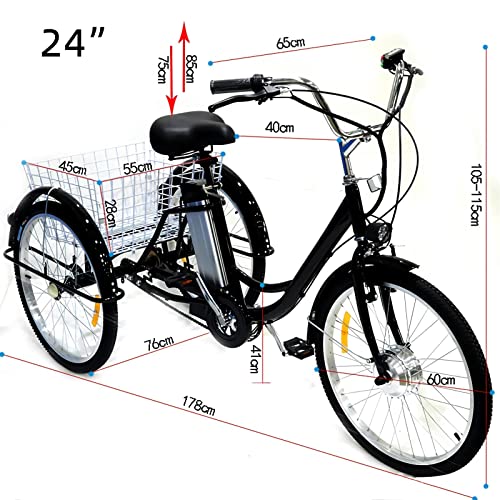 350W 36V Electric Tricycle with Large Basket U44363