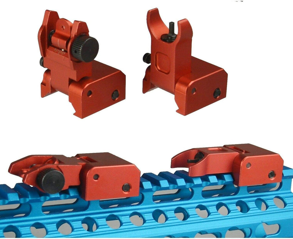 Aluminum Red Flip Up Iron Sights T1611