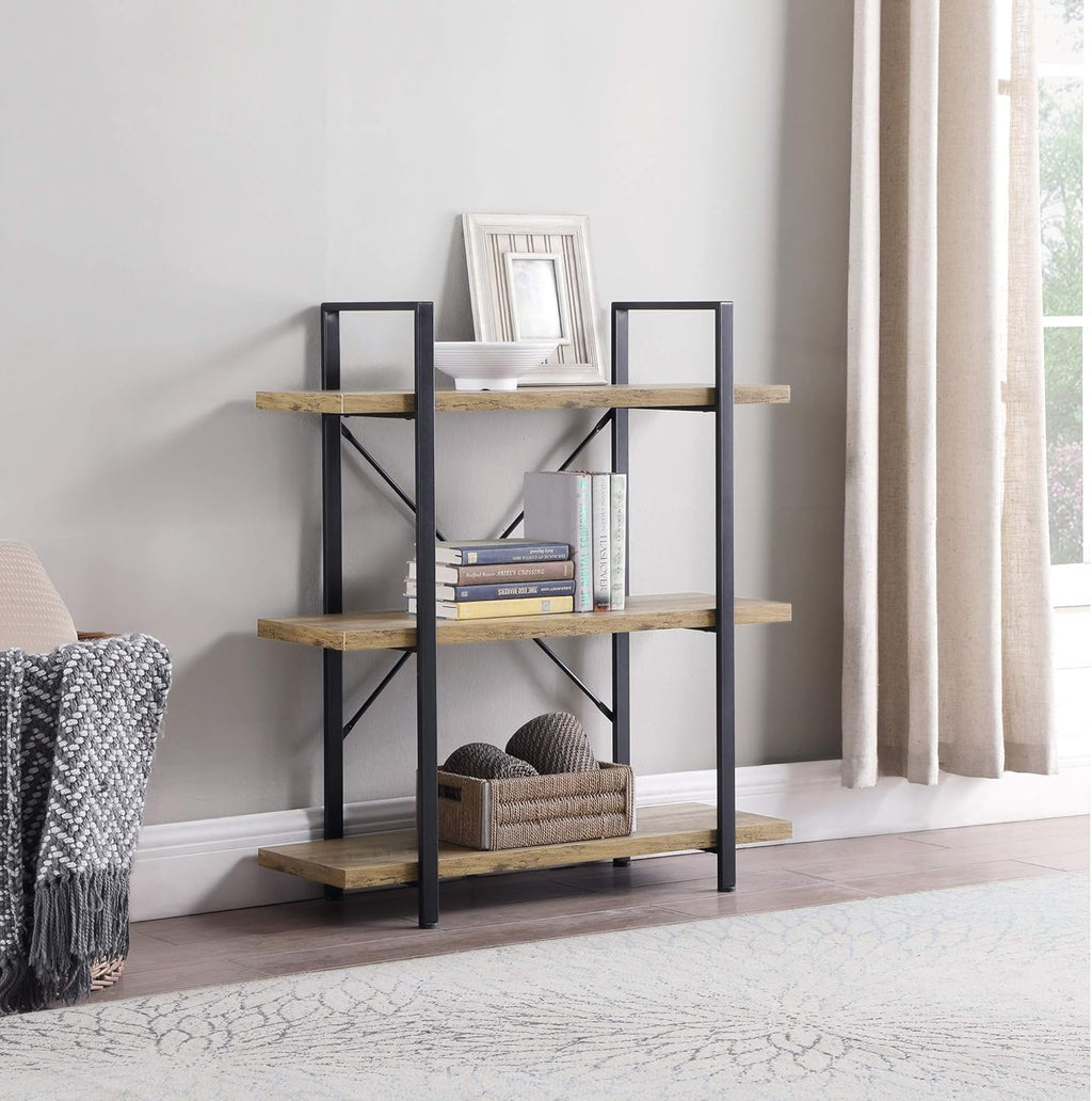 5 Tier Wood and Metal Bookshelf A68465