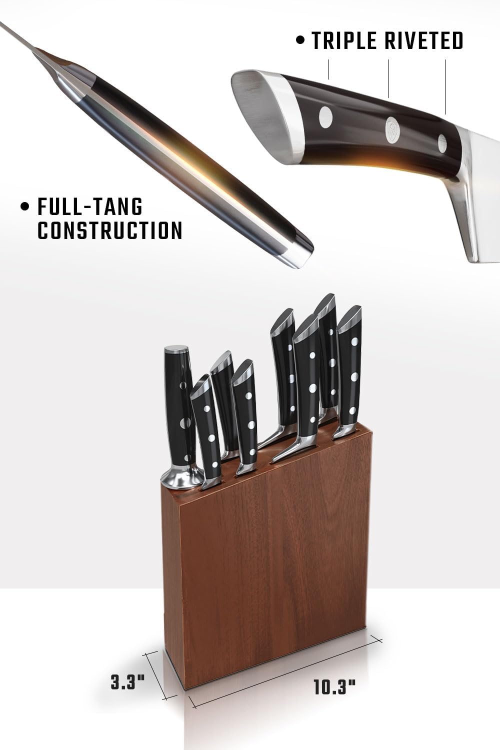 8 Piece German High Carbon Steel Kitchen Knife Set C85230