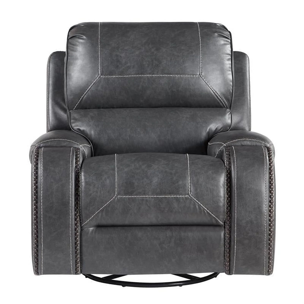 Gray Faux Leather Manual Reclining 3-Piece Motion Set S771760