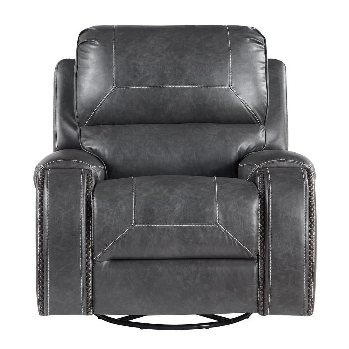 Gray Faux Leather Manual Reclining 3-Piece Motion Set S771760
