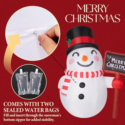 6 FT Inflatable Snowman with LED Lights L820
