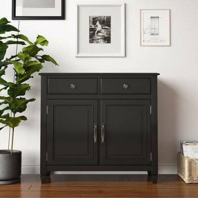 2 Door Accent Cabinet Black C45582