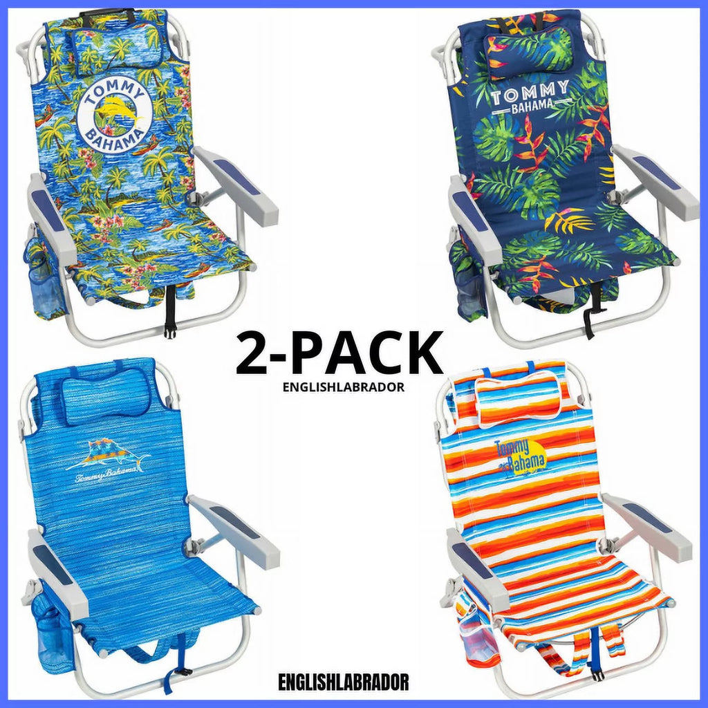2-Pack Lay Flat Reclining Beach Chair N602652