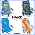 2-Pack Lay Flat Reclining Beach Chair N602652