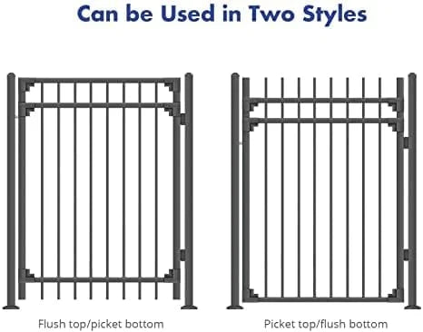 Black Steel Anti-Rust Fence Gate V20802