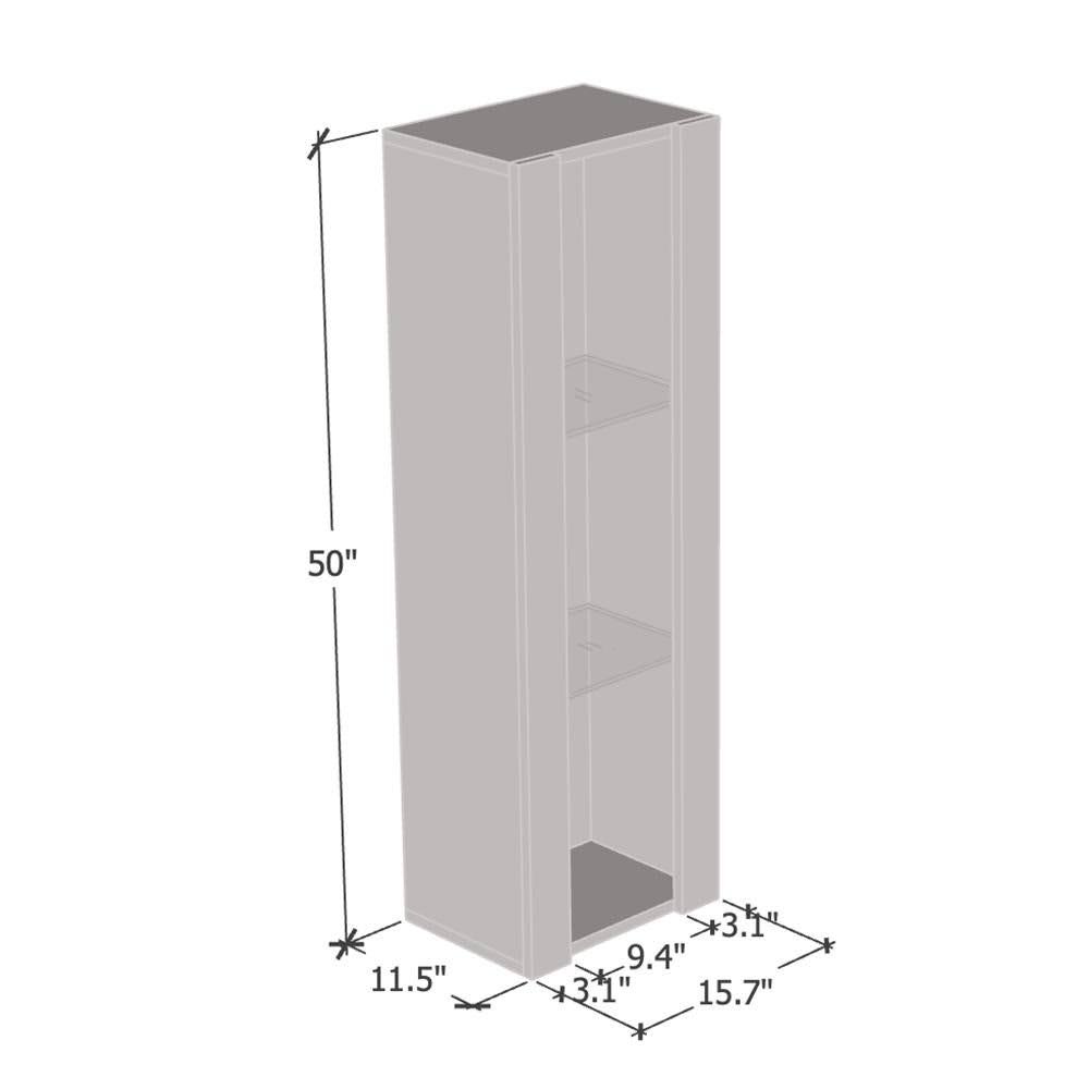 Wall-Mounted Bookcase - Gray T3059