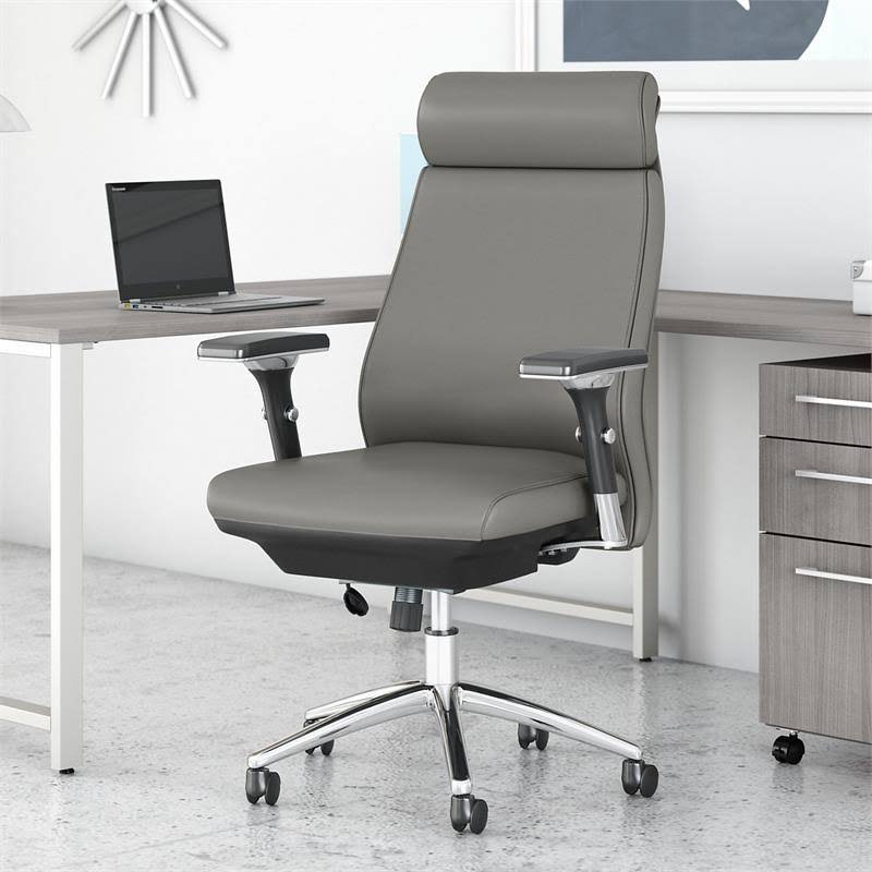 Light Gray Leather Executive Chair A44995