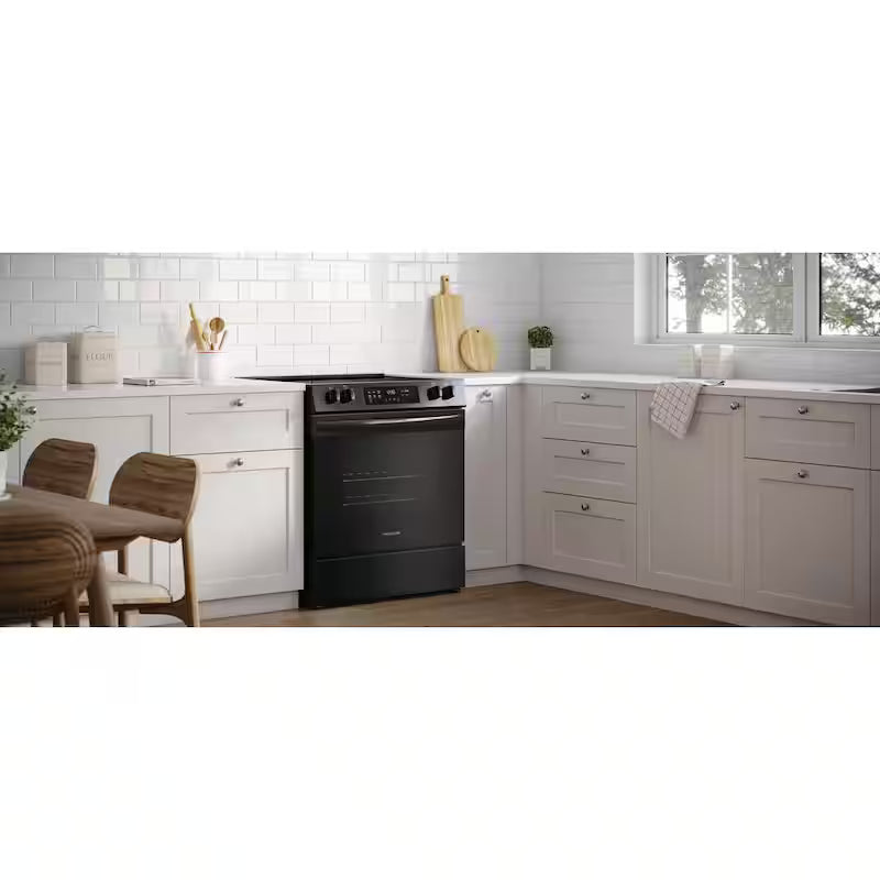 5-Element Slide-In Electric Range with Steam Clean in Black Z429
