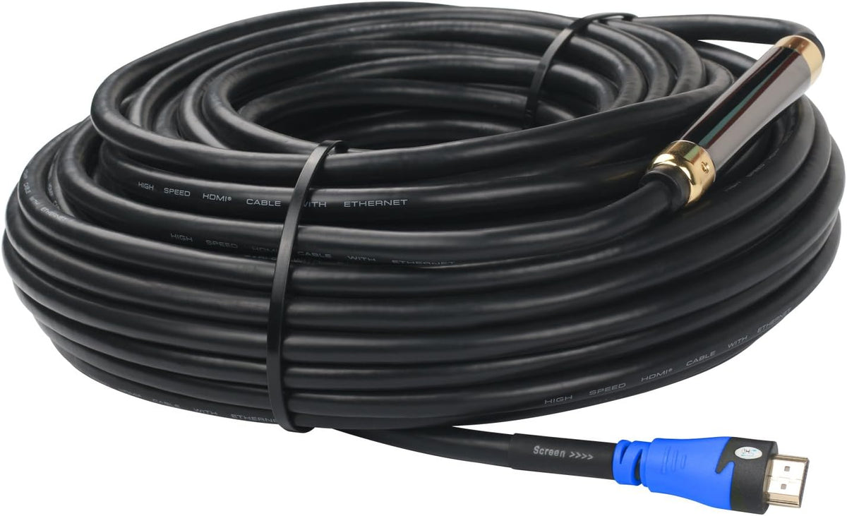 100 Feet Black HDMI Cable with Signal Booster P335035