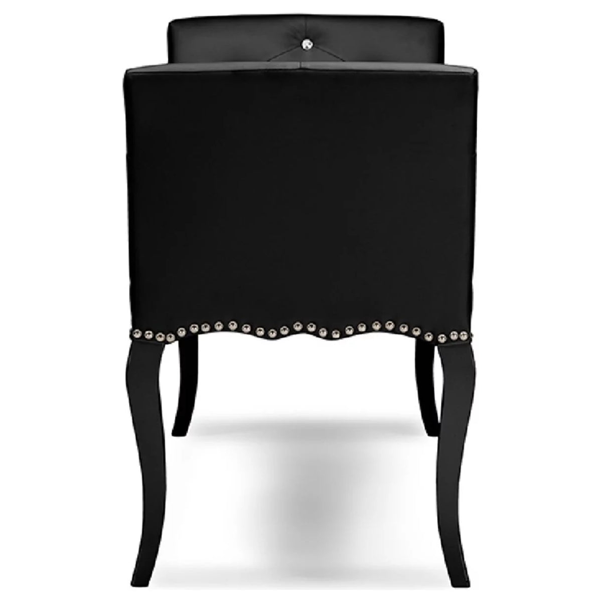 Black Faux Leather Seating Bench Q2039