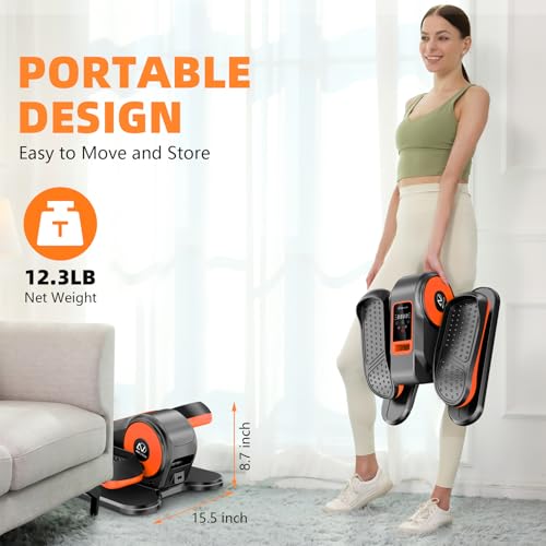 Under Desk Elliptical Machine with 12 Adjustable Speeds S354117