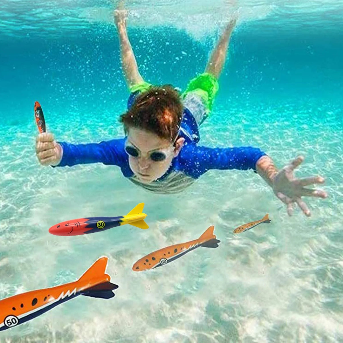 Sharks Swimming Pool Toy Set Of 4 Pieces W75613