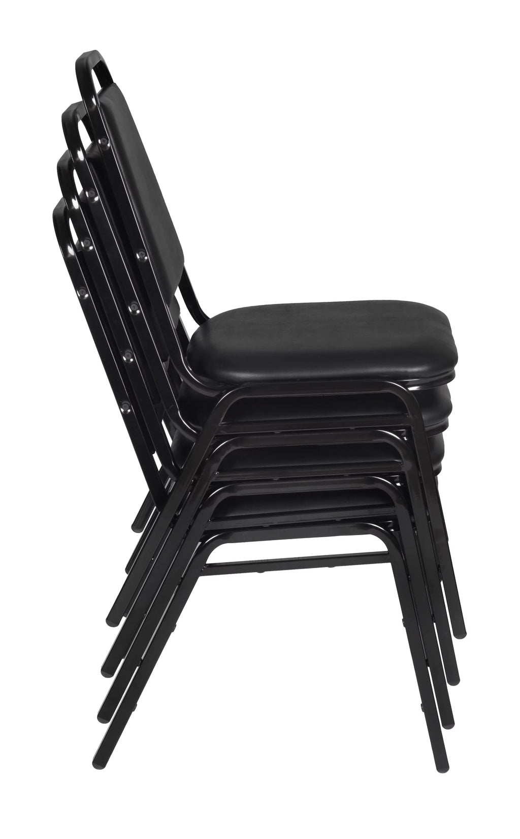 48 in. Round Breakroom Table with 4 Stack Chairs P69188