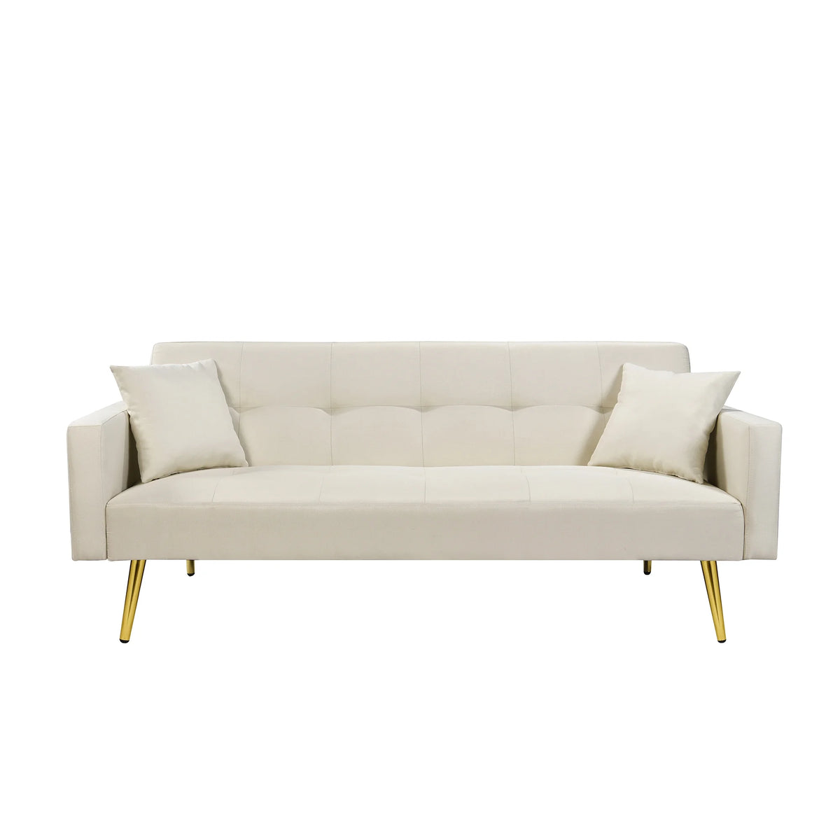 Convertible Fabric Folding Futon Sofa Bed S688