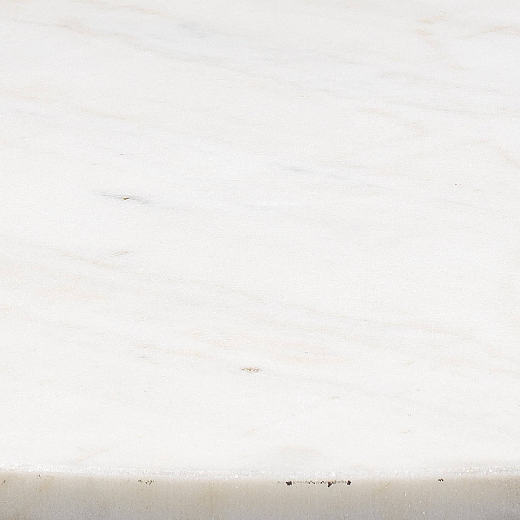 Round White Marble Brass Tray P795
