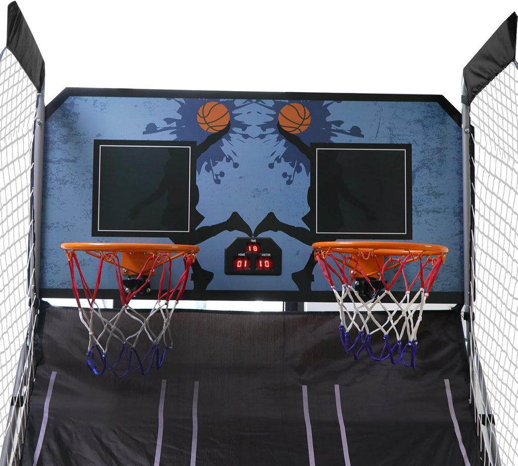 Foldable Indoor Basketball Arcade Game with LED Scoreboard O530913