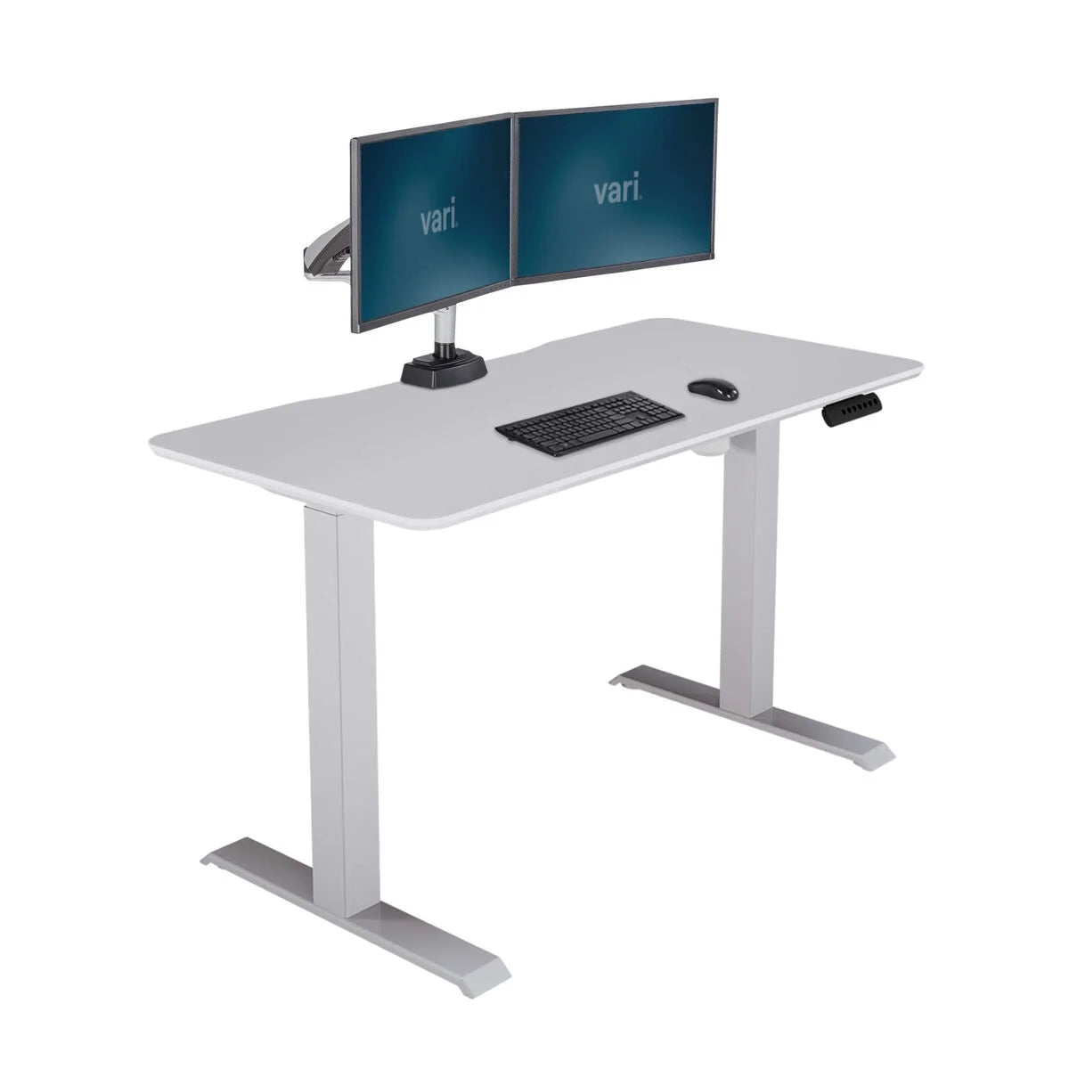 White 48x24 Height Adjustable Electric Standing Desk M865
