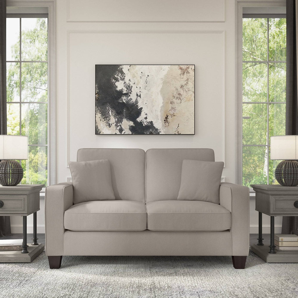 Turkish Blue Herringbone Loveseat M8874
