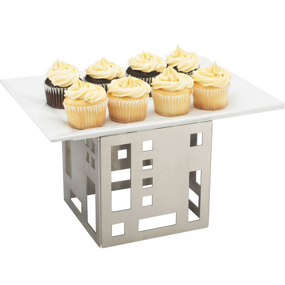 Stainless Steel Squared Cube Riser Z743