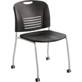 Stack Chairs with Casters - Plastic Seat - Plastic Back M730