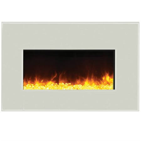 White Fireplace Glass Surround Y1272