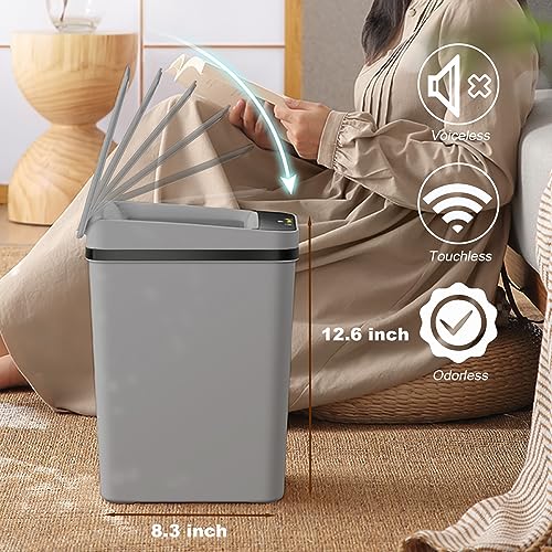 2.5 Gallon Touchless Sensor Bathroom Trash Can A26185