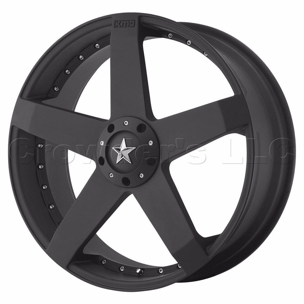 Matte Black Car Wheels 20x8 E28986