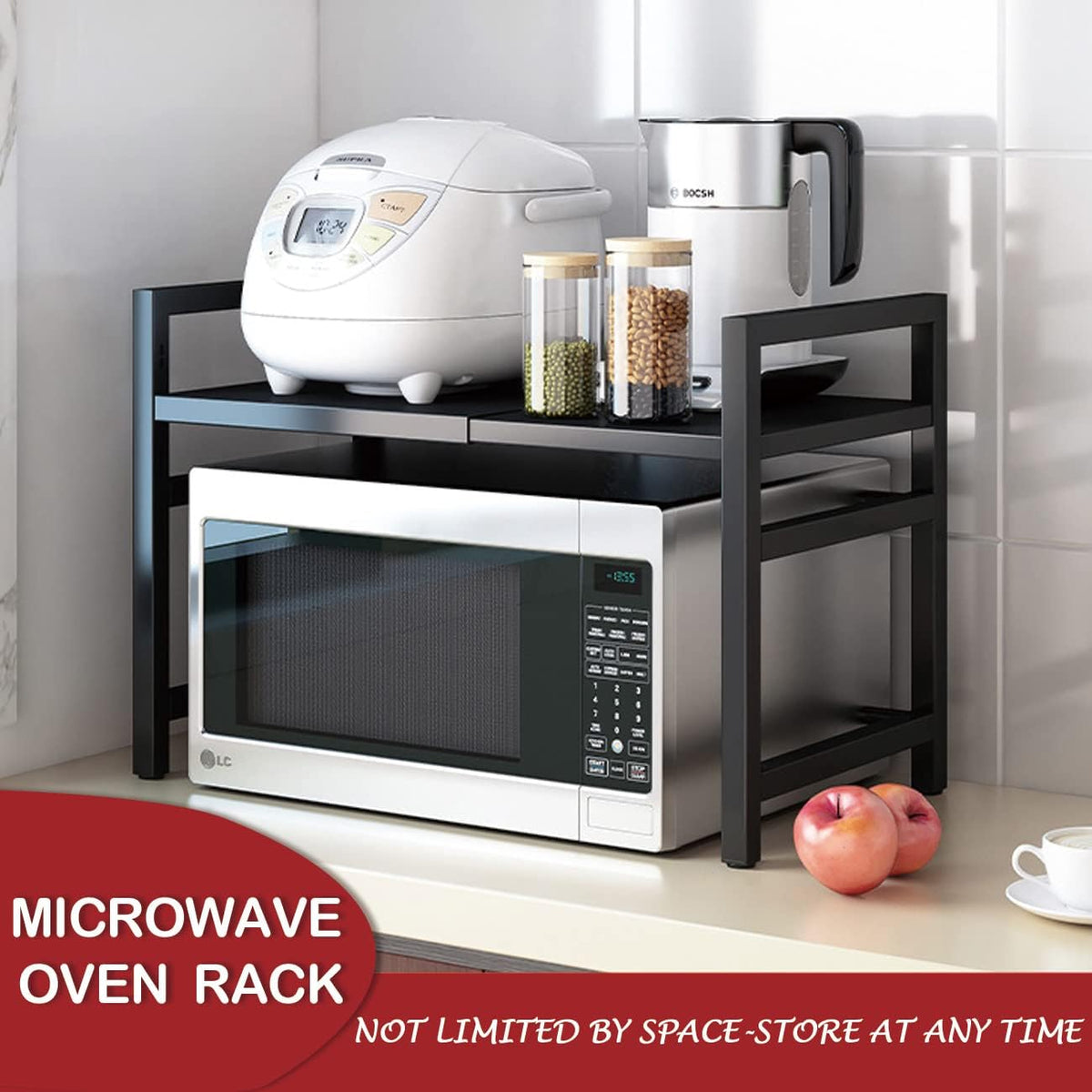 Adjustable Expandable Microwave Oven Rack Shelf U1143