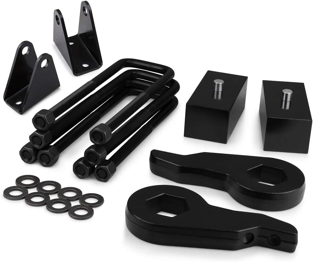 3" Front 2" Rear Leveling Lift Kit with Torsion Keys, Rear Blocks, HD Ubolts, Extended Shock Brackets G71578