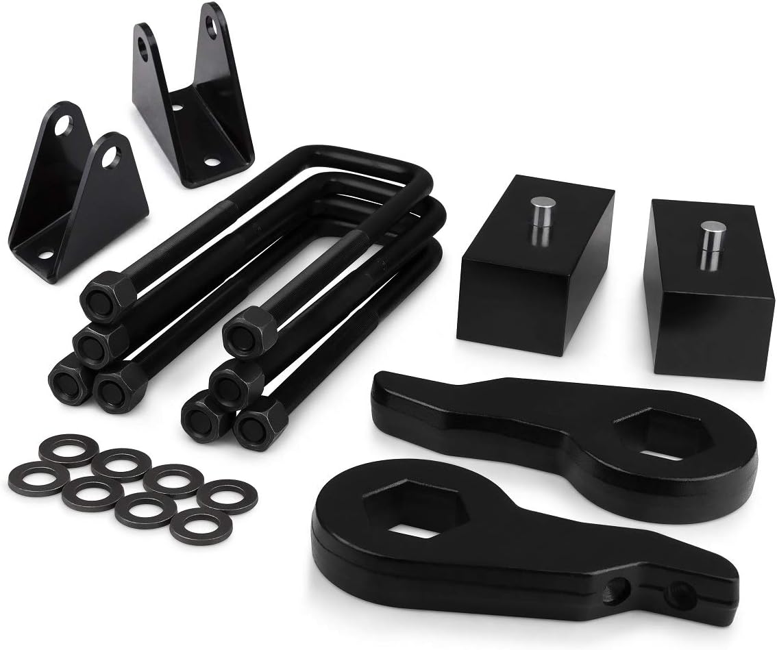 3" Front 2" Rear Leveling Lift Kit with Torsion Keys, Rear Blocks, HD Ubolts, Extended Shock Brackets G71578