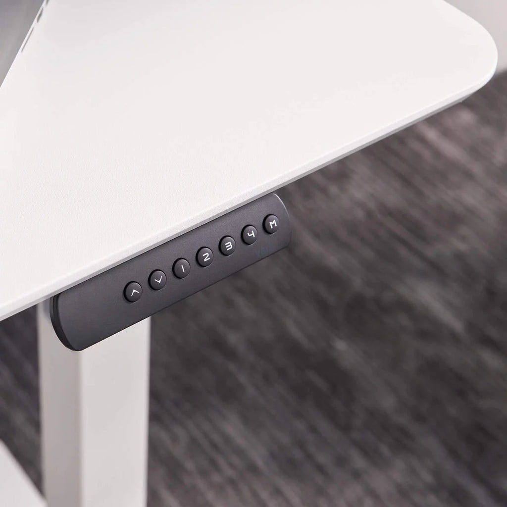 White 48x24 Height Adjustable Electric Standing Desk M865