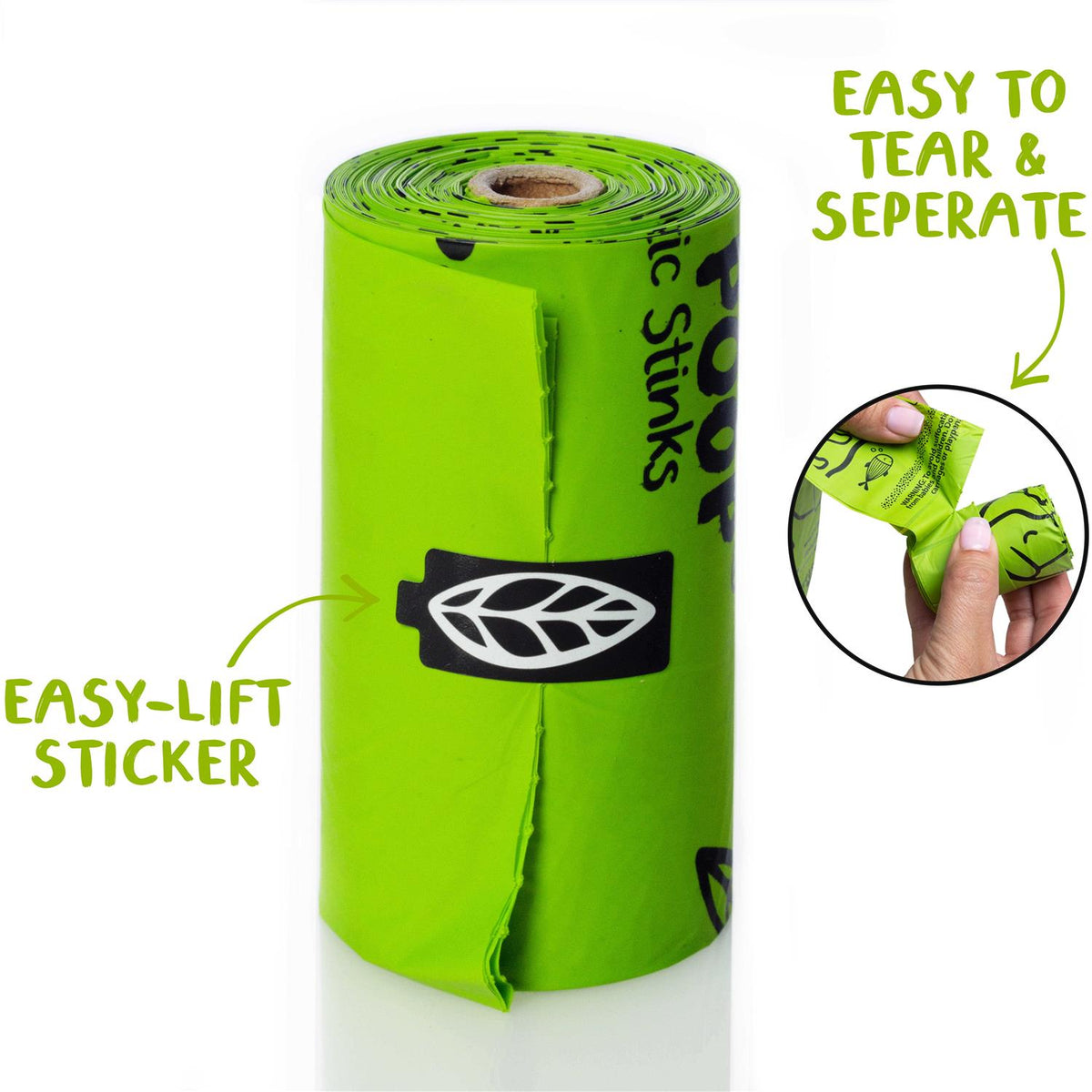 Compostable Dog Poop Bags on Refill Rolls J2668