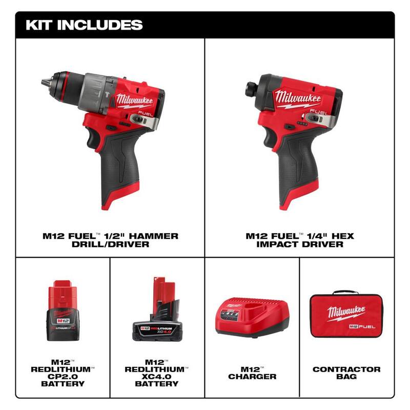 12-Volt Li-Ion Brushless Cordless Hammer Drill and Impact Driver Combo Kit (2-Tool) V6387