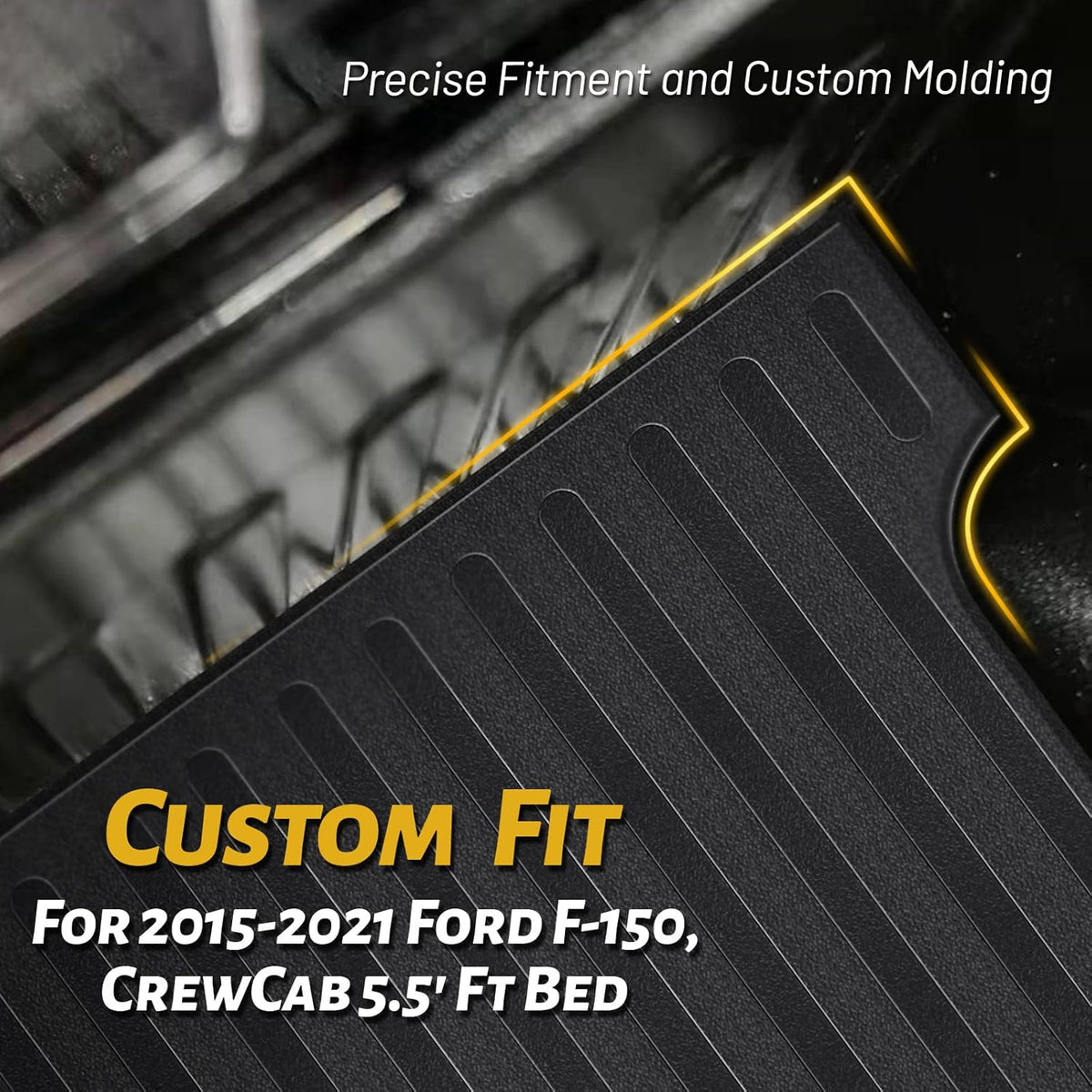 Heavy Duty Rubber Truck Bed Mat Black H3555