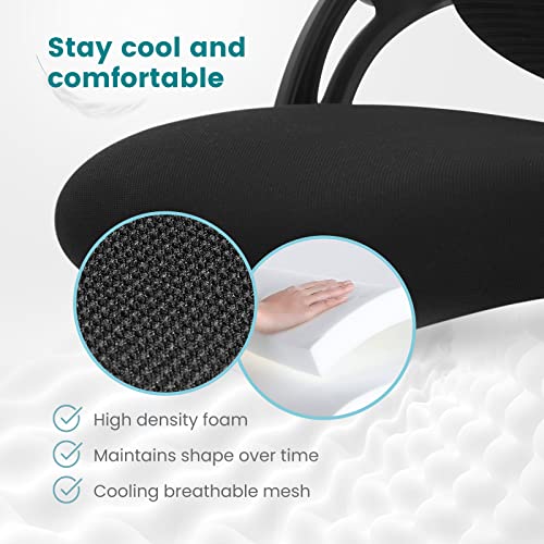Mid Back Ergonomic Mesh Office Chair with Lumbar Support and Armrests U787614