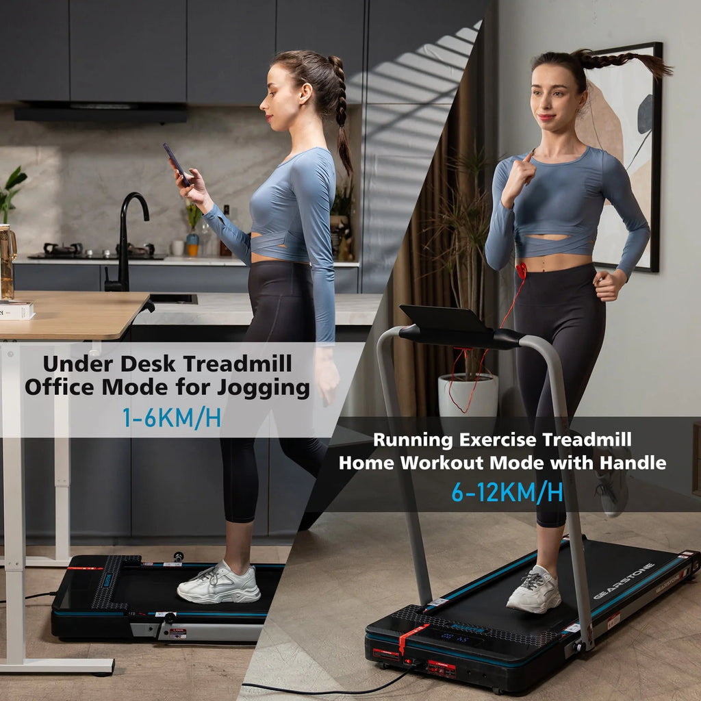 2 in 1 Folding Treadmill with Bluetooth Speakers V972