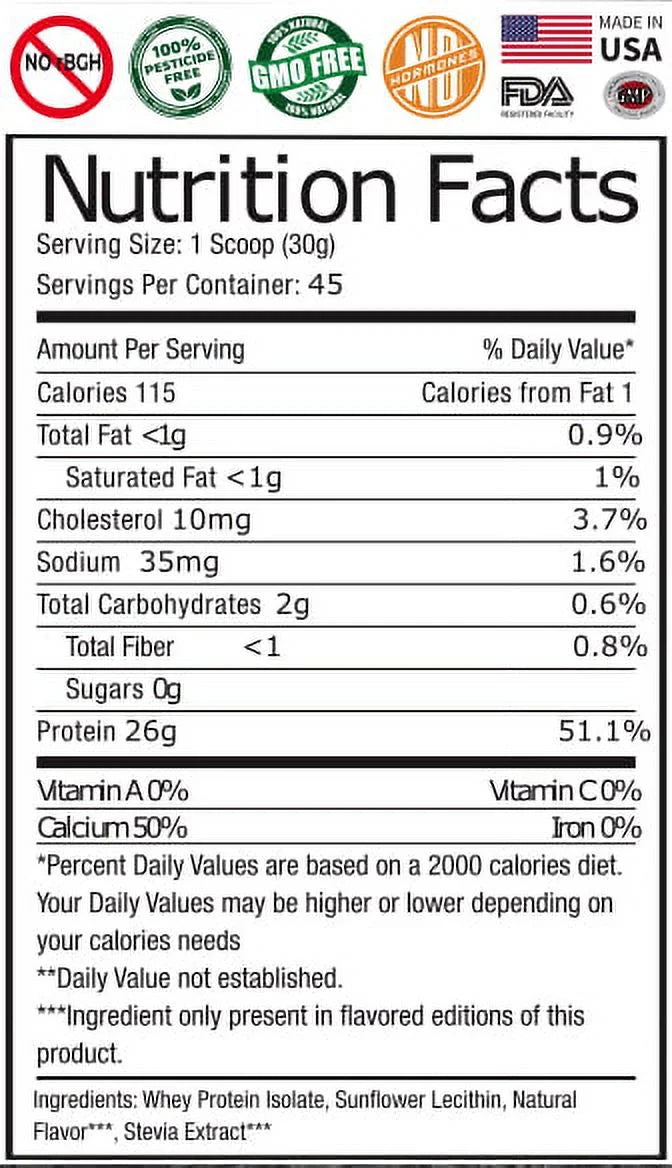 Chocolate Whey Protein Isolate Powder 15 Ibs O44104