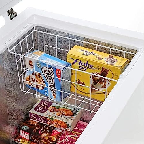 Set of 2 Metal Wire Chest Freezer Organizer Baskets with Hanging Handles L81747