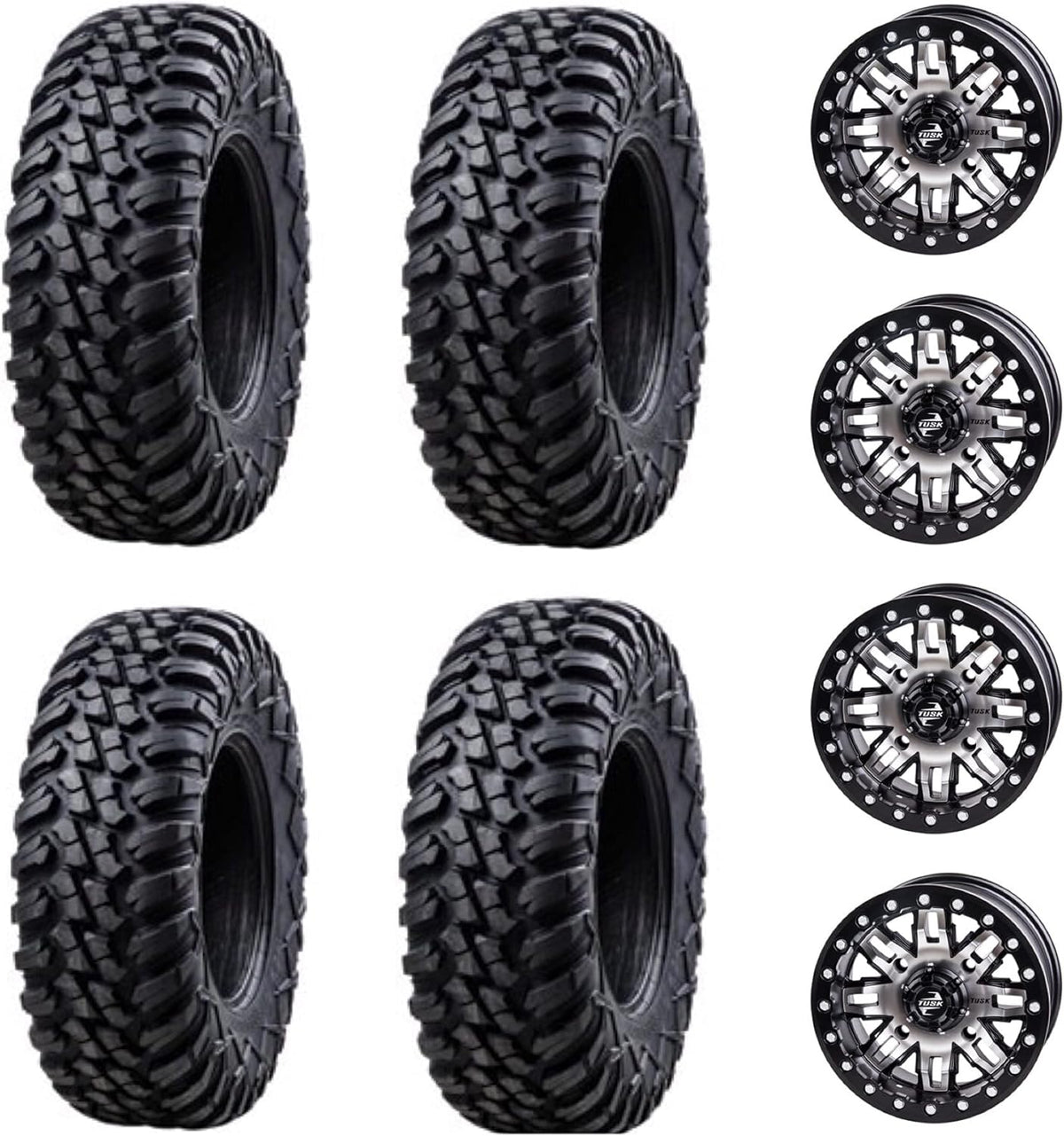 32x10-14 8-Ply Radial UTV Tires on Beadlock Wheels M173424