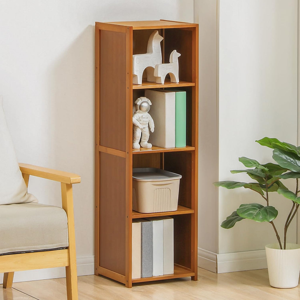 4-Tier Narrow Bamboo Bookcase U53773