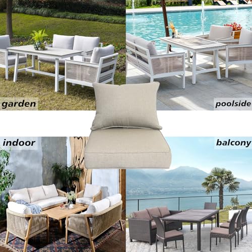 20"x42" Water-Proof Outdoor Dining Cushion Set of 1 with Handles & Ties T34022
